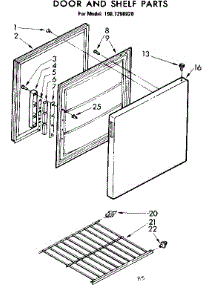 Door And Shelf Parts parts for Kenmore Freezer 198.7290920 (1987290920, 198 7290920) from AppliancePartsPros.com