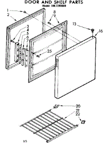 Door parts for Kenmore Freezer 198.7290980 (1987290980, 198 7290980) from AppliancePartsPros.com