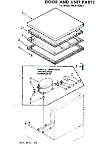 Door And Unit Parts parts for Kenmore Freezer 198.8100581 (1988100581, 198 8100581) from AppliancePartsPros.com