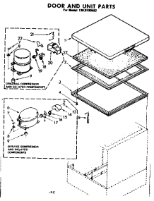 Door And Unit Parts parts for Kenmore Freezer 198.8100582 (1988100582, 198 8100582) from AppliancePartsPros.com