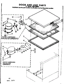 Door And Unit Parts parts for Kenmore Freezer 198.8100682 (1988100682, 198 8100682) from AppliancePartsPros.com