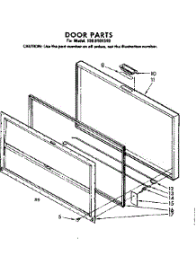 Door Parts parts for Kenmore Freezer 198.8101510 (1988101510, 198 8101510) from AppliancePartsPros.com