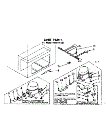 Unit Parts parts for Kenmore Freezer 198.8101537 (1988101537, 198 8101537) from AppliancePartsPros.com