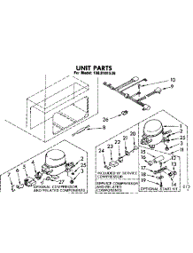 Unit Parts parts for Kenmore Freezer 198.8101538 (1988101538, 198 8101538) from AppliancePartsPros.com