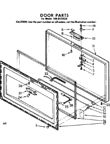 Door Parts parts for Kenmore Freezer 198.8101539 (1988101539, 198 8101539) from AppliancePartsPros.com