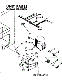 Unit Parts parts for Kenmore Freezer 198.8101551 (1988101551, 198 8101551) from AppliancePartsPros.com