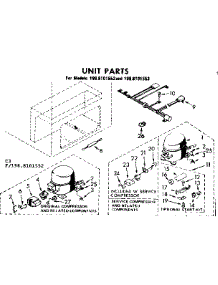 Unit Parts parts for Kenmore Freezer 198.8101552 (1988101552, 198 8101552) from AppliancePartsPros.com