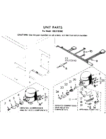 Unit Parts parts for Kenmore Freezer 198.8101842 (1988101842, 198 8101842) from AppliancePartsPros.com