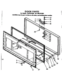 Door Parts parts for Kenmore Freezer 198.8101850 (1988101850, 198 8101850) from AppliancePartsPros.com