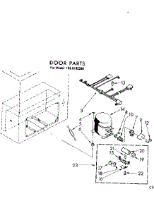 Door Parts parts for Kenmore Freezer 198.8102380 (1988102380, 198 8102380) from AppliancePartsPros.com