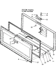 Door Parts parts for Kenmore Freezer 198.8102380 (1988102380, 198 8102380) from AppliancePartsPros.com