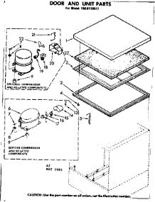 Door And Unit Parts parts for Kenmore Freezer 198.8110512 (1988110512, 198 8110512) from AppliancePartsPros.com