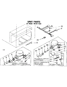 Unit Parts parts for Kenmore Freezer 198.8111582 (1988111582, 198 8111582) from AppliancePartsPros.com