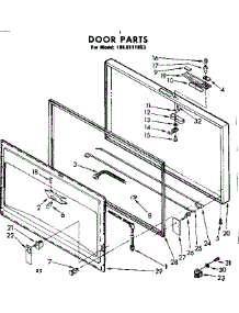 Door Parts parts for Kenmore Freezer 198.8111853 (1988111853, 198 8111853) from AppliancePartsPros.com