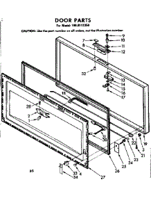 Door Parts parts for Kenmore Freezer 198.8112350 (1988112350, 198 8112350) from AppliancePartsPros.com