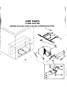 Unit Parts parts for Kenmore Freezer 198.8112350 (1988112350, 198 8112350) from AppliancePartsPros.com