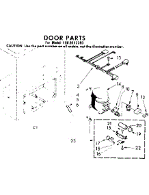 Door Parts parts for Kenmore Freezer 198.8112380 (1988112380, 198 8112380) from AppliancePartsPros.com