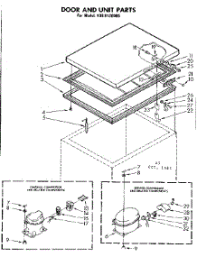 Door And Unit Parts parts for Kenmore Freezer 198.8120985 (1988120985, 198 8120985) from AppliancePartsPros.com