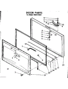 Door Parts parts for Kenmore Freestanding Freezer 198.8121843 (1988121843, 198 8121843) from AppliancePartsPros.com