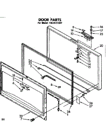 Door Parts parts for Kenmore Freezer 198.8121847 (1988121847, 198 8121847) from AppliancePartsPros.com