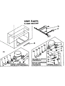 Unit Parts parts for Kenmore Freezer 198.8121847 (1988121847, 198 8121847) from AppliancePartsPros.com