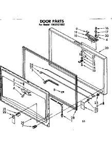 Door Parts parts for Kenmore Freezer 198.8121852 (1988121852, 198 8121852) from AppliancePartsPros.com