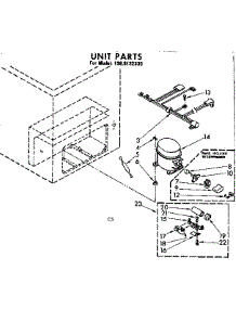 Unit Parts parts for Kenmore Freezer 198.8122330 (1988122330, 198 8122330) from AppliancePartsPros.com