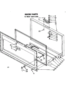 Door Parts parts for Kenmore Freezer 198.8122350 (1988122350, 198 8122350) from AppliancePartsPros.com