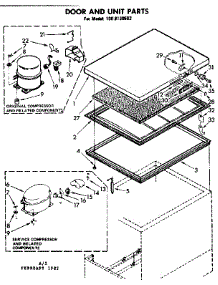 Door And Unit Parts parts for Kenmore Freezer 198.8130582 (1988130582, 198 8130582) from AppliancePartsPros.com