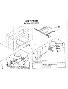 Unit Parts parts for Kenmore Freezer 198.8131237 (1988131237, 198 8131237) from AppliancePartsPros.com