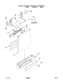Door And Panel Parts parts for Kenmore Dishwasher 665.13922K013 (66513922K013, 665 13922K013) from AppliancePartsPros.com