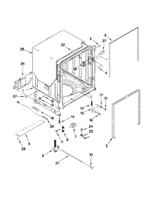 Tub And Frame Parts parts for Kenmore Dishwasher 665.13922K014 (66513922K014, 665 13922K014) from AppliancePartsPros.com