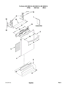 Door And Panel Parts parts for Kenmore Dishwasher 665.13932K014 (66513932K014, 665 13932K014) from AppliancePartsPros.com