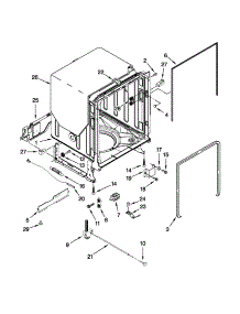 Tub And Frame Parts parts for Kenmore Dishwasher 665.13932K015 (66513932K015, 665 13932K015) from AppliancePartsPros.com