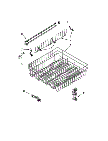 Upper Rack And Track Parts parts for Kenmore Dishwasher 665.13932K015 (66513932K015, 665 13932K015) from AppliancePartsPros.com