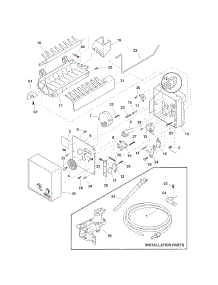 Ice Maker parts for Kenmore Refrigerator 253.7088940M (2537088940M, 253 7088940M) from AppliancePartsPros.com