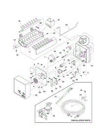Ice Maker parts for Kenmore Refrigerator 253.70899400 (25370899400, 253 70899400) from AppliancePartsPros.com