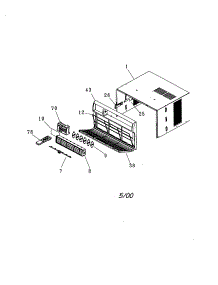 Cabinet Front And Wrapper parts for Kenmore Air Conditioner 253.71055002 (25371055002, 253 71055002) from AppliancePartsPros.com