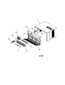 Cabinet Front And Wrapper parts for Kenmore Air Conditioner 253.71055003 (25371055003, 253 71055003) from AppliancePartsPros.com