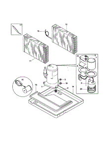 Compressor parts for Kenmore Air Conditioner 253.71055003 (25371055003, 253 71055003) from AppliancePartsPros.com
