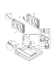 Compressor parts for Kenmore Air Conditioner 253.71055004 (25371055004, 253 71055004) from AppliancePartsPros.com