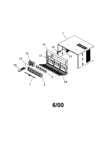 Cabinet Front And Wrapper parts for Kenmore Air Conditioner 253.71055004 (25371055004, 253 71055004) from AppliancePartsPros.com