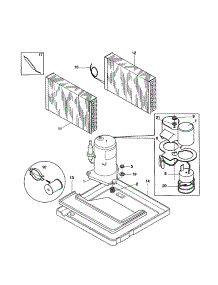 Compressor parts for Kenmore Air Conditioner 253.71055005 (25371055005, 253 71055005) from AppliancePartsPros.com