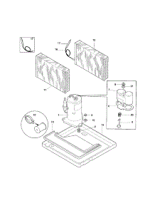 Compressor parts for Kenmore Air Conditioner 253.71055009 (25371055009, 253 71055009) from AppliancePartsPros.com