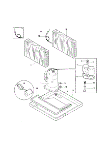 Compressor parts for Kenmore Air Conditioner 253.71055010 (25371055010, 253 71055010) from AppliancePartsPros.com