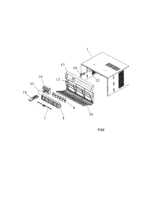 Cabinet Front And Wrapper parts for Kenmore Air Conditioner 253.71055010 (25371055010, 253 71055010) from AppliancePartsPros.com