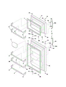 Door parts for Kenmore Refrigerator 253.71112102 (25371112102, 253 71112102) from AppliancePartsPros.com