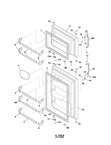 Doors parts for Kenmore Refrigerator 253.71114100 (25371114100, 253 71114100) from AppliancePartsPros.com