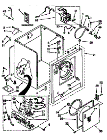Cabinet Parts parts for Sears Dryer 11097551200 from AppliancePartsPros.com