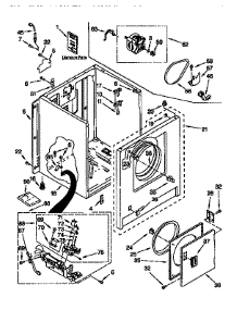 Cabinet parts for Kenmore Dryer 110.97551220 (11097551220, 110 97551220) from AppliancePartsPros.com
